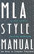 MLA Style Manual : and guide to scholarly publishing. 저자: Joseph Gibaldi