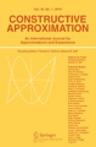 Constructive approximation : an international journal for approximation and expansions.
