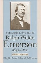 The later lectures of Ralph Waldo Emerson, 1843-1871. Vol. 2, 1855-1871