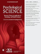 Psychological science : research, theory and application in psychology and related sciences