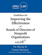 Guidelines for improving the effectiveness of boards of directors of nonprofit organizations