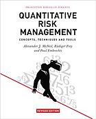 Quantitative risk management : concepts, techniques and tools