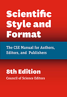 Cover art for the book Scientific Style and Format Guide.