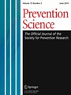 Prevention science the official journal of the Society for Prevention Research