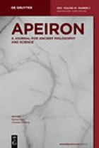 Apeiron : a journal for ancient philosophy and science.