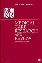 Medical care research and review : MCRR.