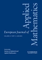 European journal of applied mathematics.