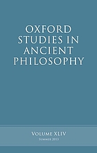 Oxford studies in ancient philosophy