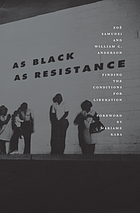 Book cover for As Black As Resistance