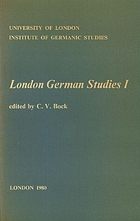 London German studies 1 (1980)