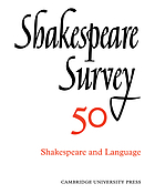 Shakespeare survey. 50 Shakespeare and language