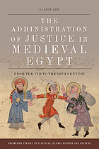 The administration of justice in medieval Egypt : from the seventhto the twelfth century