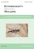 The Entomologist's monthly magazine.