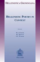 Hellenistic poetry in context