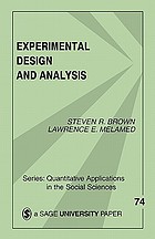 Experimental design and analysis