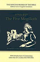 The Five Megilloth : Hebrew text and English translation with an introduction and commentary