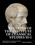 Bulletin - University of London. Institute of Classical Studies.