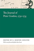 JOURNAL OF PETER GORDON, 1732-1735