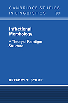 Inflectional morphology : a theory of paradigm structure