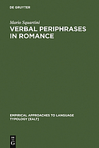 Verbal periphrases in Romance : aspect, actionality, and grammaticalization