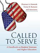 Front cover image for Called to serve : a handbook on student veterans and higher education