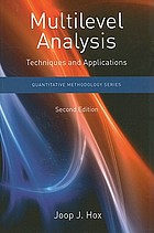 Multilevel analysis : techniques and applications