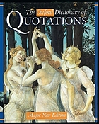 The Oxford dictionary of quotations