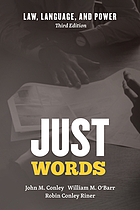 Just words : law, language, and power