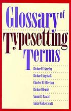 Glossary of typesetting terms