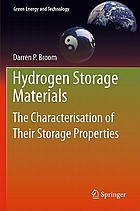 Hydrogen storage materials : the characterisation of their storage properties