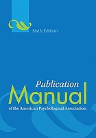 Image of APA Manual