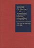 Concise dictionary of American literary biography. by  American Council of Learned Societies. Committee on the Dictionary of American Biography, 