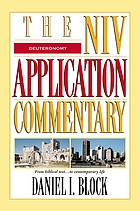 Deuteronomy : the NIV application commentary from biblical text-- to contemporary life