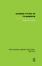 Garden Cities Of To Morrow Book 2013 Worldcat Org