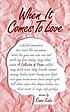 When it comes to love : a collection of poems by  Rama Kaba 