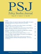 Policy studies journal : the journal of the Policy Studies Organization.
