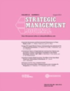 Strategic management journal.