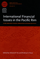 International financial issues in the Pacific Rim : global imbalances, financial liberalization, and exchange rate policy