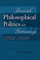 Jewish philosophical politics in Germany, 1789/1848