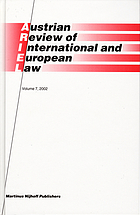 Austrian review of international and European law. Vol. 7, 2002
