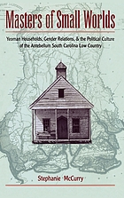 Masters of small worlds : yeoman households, gender relations, and the political culture of the Antebellum South Carolina Low Country