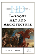 Front cover image for Historical dictionary of Baroque art and architecture