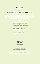 Flora of tropical East Africa / Acanthaceae. Part 1 / by K. Vollesen ...