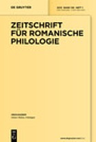 Zeitschrift für romanische Philologie.
