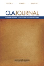 CLA journal : official publication of the College Language Association, Morgan State College.