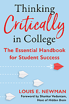 Front cover image for Thinking critically in college : the essential handbook for student success