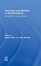 Concepts and method in social science : the tradition of Giovanni Sartori