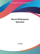 Bacon, Shakespeare question (1888)