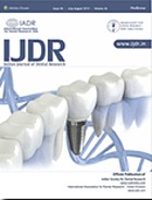 INDIAN JOURNAL OF DENTAL RESEARCH.
