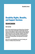 Book Cover: Disability Rights, Benefits, and Support Services Sourcebook